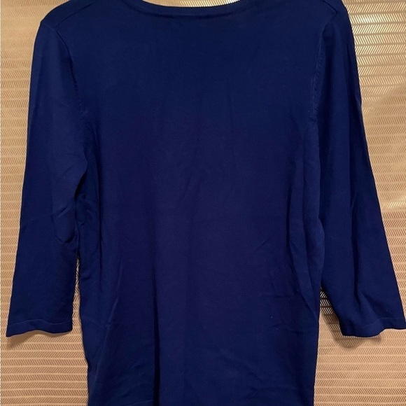 JOSEPH A~ BLUE~BLING BLOUSE~LG~NWT - Picture 4 of 4